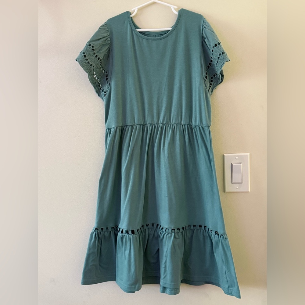 {No Brand}-Size: 16– Girls Green Play Hippie Dress